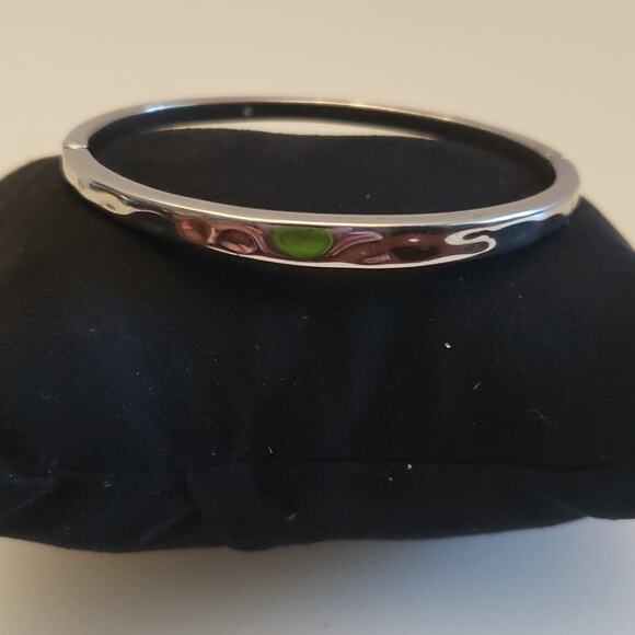 Kendra Scott Zorte Bangle bracelet hammered metal silver - Picture 4 of 8